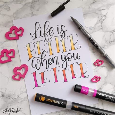 Jeder kann die kunst der schönen buchstaben lernen! Handlettering mein neues Hobby: Handlettering Ideen ...