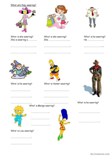 What Are They Wearing English ESL Worksheets Pdf Doc