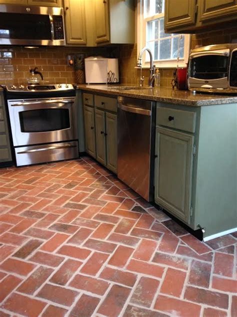 This Brick Tile Kitchen Floor Is The Wrights Ferry Brick Tiles In The