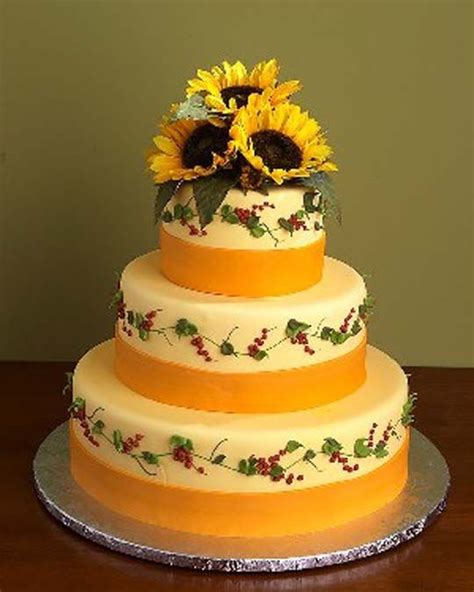 Summer Wedding Cakes Ideas Sunflower Wedding Cake Summer Wedding