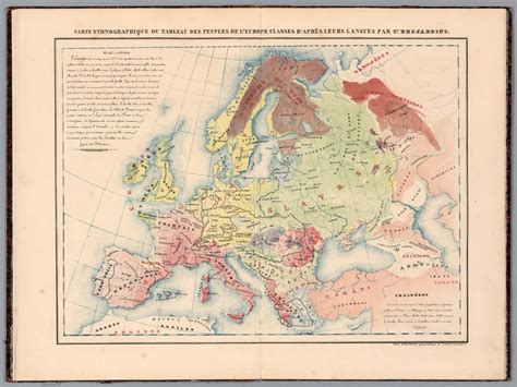 Carte Ethnographique Ou Tableau Des Peuples De Leurope Classes Daprès