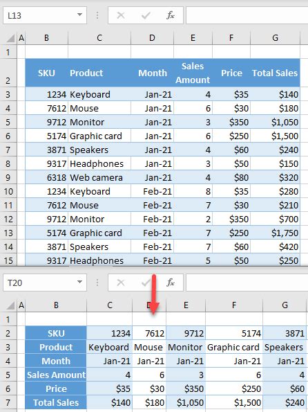 How To Rotate Columns In Excel Lokind