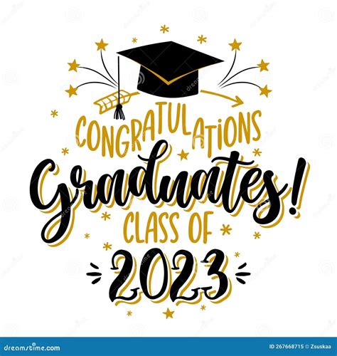 Congratulations Graduates Class Of 2023 Badge Design Template In