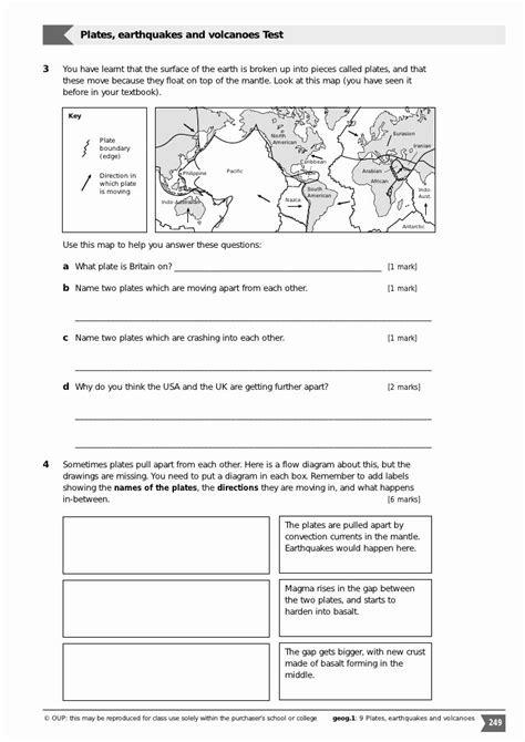 A layer of shallow ocean limestone (white) has been brought to the top of a mountain by the convergent forces of the sevier orogeny. 50 Plate Tectonics Worksheet Answer Key | Chessmuseum ...