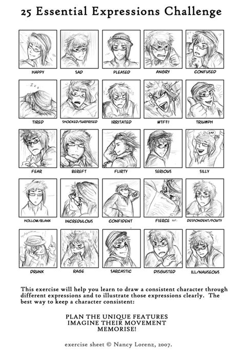 25 Essential Expressions By Oviot On Deviantart Expression Challenge