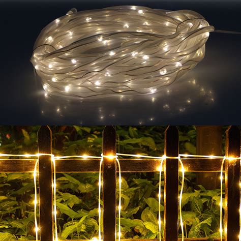 33ft 100leds Solar Rope Tube Fairy Lights Led String Waterproof Outdoor