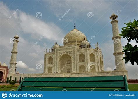 Landmarks Of India Taj Mahal Mausoleum Stock Photo Image Of Bush