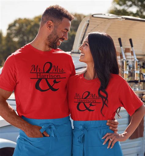 Custom Name Mr And Mrs T Shirts For Couple Lovers Valentine Personalized T Shirts Ideas