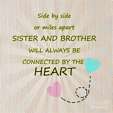 Sister And Brother Quotes 3 Digital Art By Prar K Arts Fine Art America
