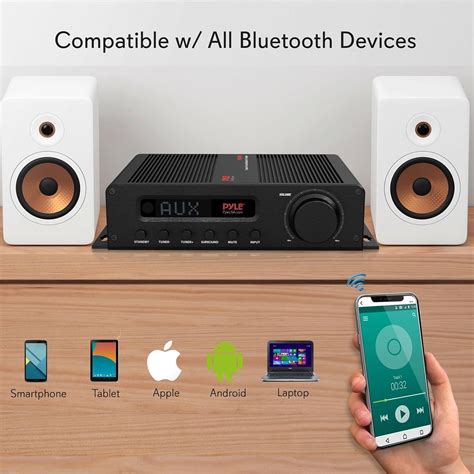 Buy Pyle PFA540BT Bluetooth 5 Channel Home Audio Amplifier Receiver