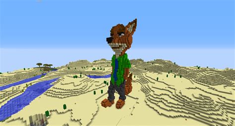 I Built Nick Wilde From Zootopia In Minecraft Rminecraft