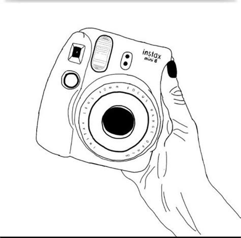 Polaroid Tumblr Outline Drawing Shared By Ellie Tumblr Outline
