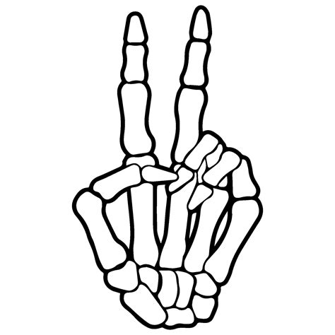 Skeleton Hand Peace Sign Svg Png Peace Hand Svg Peace Sign Etsy