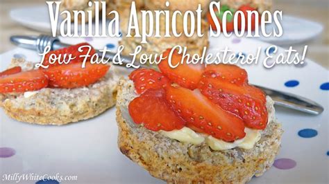 Everybody understands the stuggle of getting dinner on the table after a long day. Vanilla Apricot Scones | Easy Heart Healthy Baking Recipe | Low Fat & Lower Cholesterol Diet ...