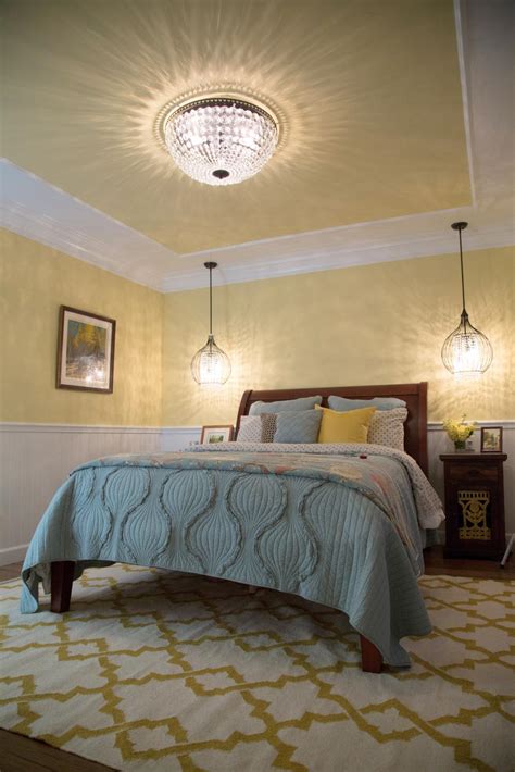 Yellow Transitional Master Bedroom Is Bright Sunny Hgtv