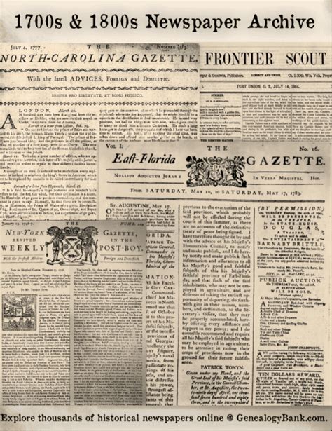 Massive 1700s 1800s Newspaper Collection Added To Genealogybank