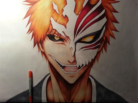 Wallpaper Illustration Redhead Anime Mask Comics Bleach
