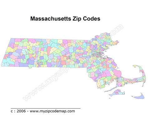 Massachusetts Zip Codes Map List Counties And Cities Bank Home The