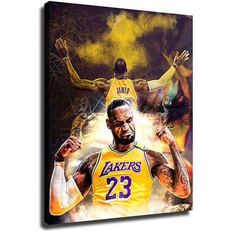 Lebron James Basketball Poster Painting Lebron Los Angeles Lakers