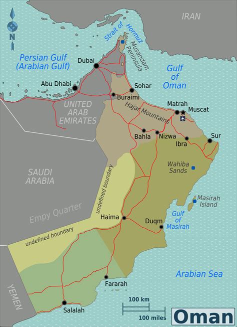 Map Of Oman Regional Map Online Maps And Travel