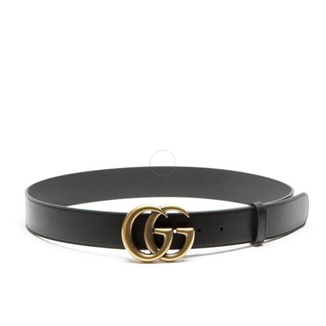 Gucci Ladies Black Double G Buckle Belt Brand Size 105 400593 Ap00t