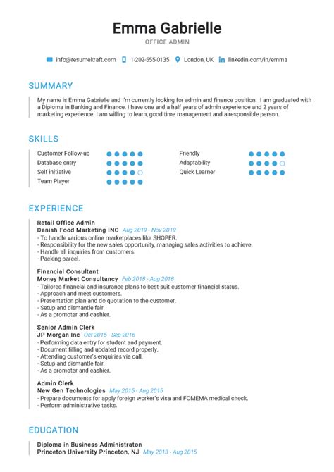 Office clerk resume sample that will get jobs. Office Admin Resume Example - ResumeKraft