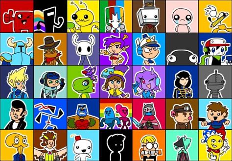Indie Games Characters Crossover Pic By Supernicolas1234 Includes Meat
