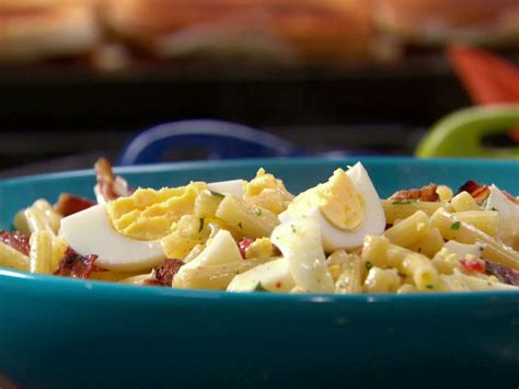 Place eggs in a saucepan and cover with water. Bacon and Egg Macaroni Salad | Recipe | Food network ...