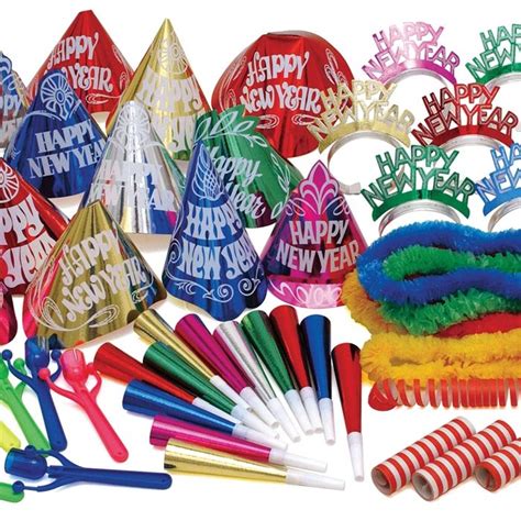 New Years Multi Color Party Kit 50 Pkg 1 Pkg Case Bulk Party Kit Winter