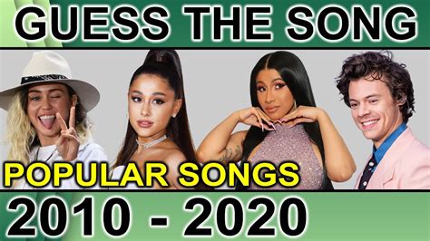 GUESS THE POPULAR HIT SONGS FROM 2010 TO 2020 FUN QUIZ QUESTIONS