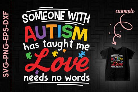 Autism Has Taught Me Love Needs No Words By Utenbaw Thehungryjpeg