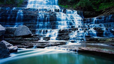 Albion Falls Cascade Waterfall In Hamilton Ontario Canada Wallpaper