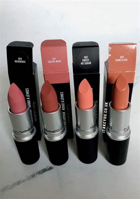 21 Mac Lipstick Shades And Combos Reverence Sultry Move Sweet No Sugar And Honeylove I Take You