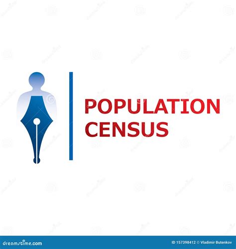 Vector Logo For Census Population Count And Demographic Statistics Stock Illustration