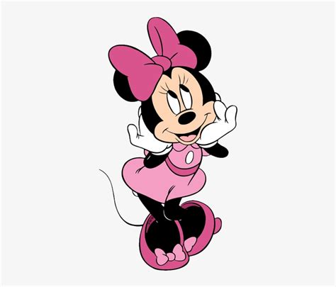 Minnie Mouse Pink Dress Clipart