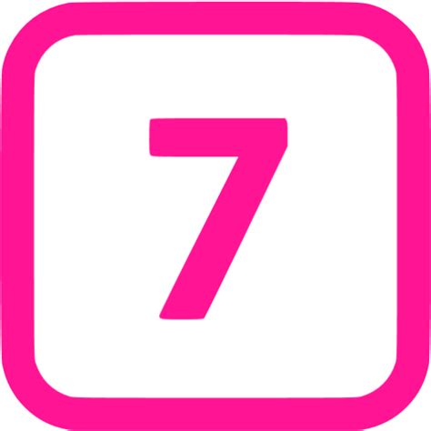 Deep Pink 7 Icon Free Deep Pink Numbers Icons