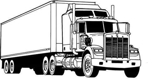 It's no surprise, boys love trucks. Amazing Semi Truck Coloring Page - NetArt