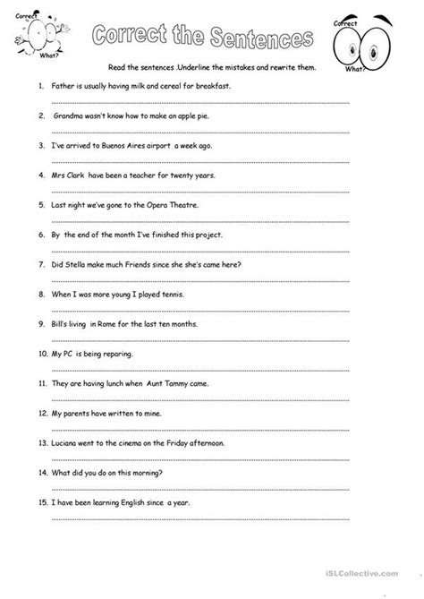 Https://tommynaija.com/worksheet/correct These Sentences Worksheet