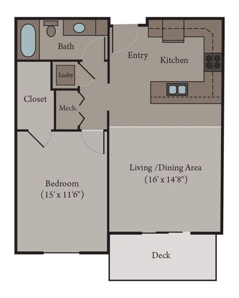 Floor Plans 1 Bedroom Apartment