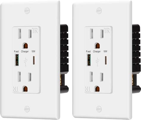 Mfe Usb Outlets 2 Pack Usb Type Ca Wall Outlet Usb Electrical