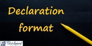 Declaration Format Regarding Section Q AB CCA Annual