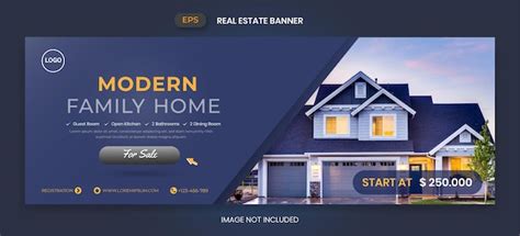 Premium Vector Real Estate House For Sale Banner Template