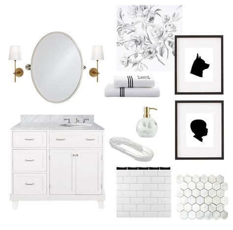 A Black And White Floral Bathroom Danielle Moss Girls Bathroom Dream