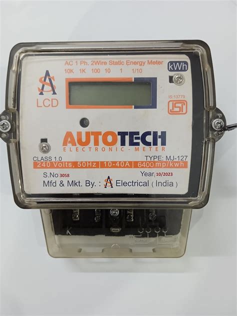 Single Phase Two Wire Statics Lcd Energy Meter Submeter Electricity