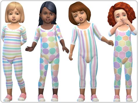 Annetts Sims 4 Welt Accessory Bodysuits Pastel For Toddlers