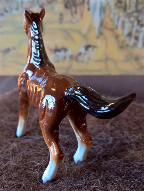 Vintage Horse Bay Pony Porcelain Collectible Figurine Miniature
