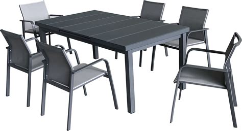 Table de jardin ALU extensible aluminium| Delorm | Gris