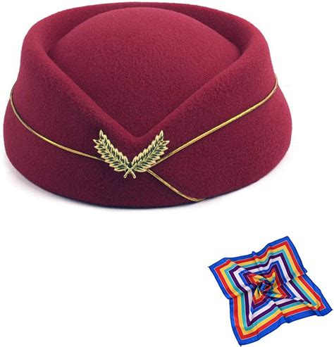 Tdaichan Flight Attendant Hat For Women Stewardess Hat