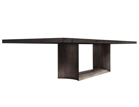 Custom Modern Dining Table With Metal Base At 1stdibs