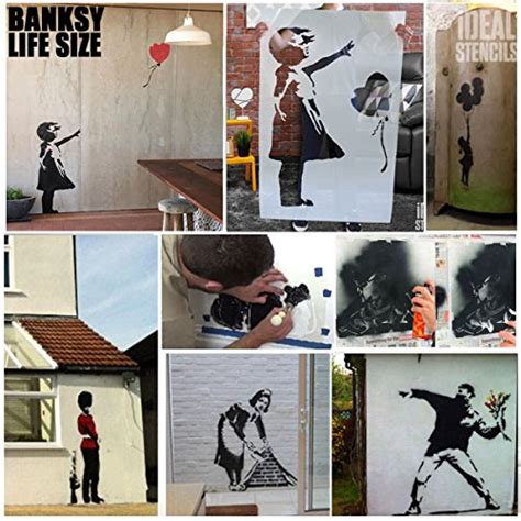 Banksy Balloon Girl Stencil Reusable Home Wall Decor Stencil